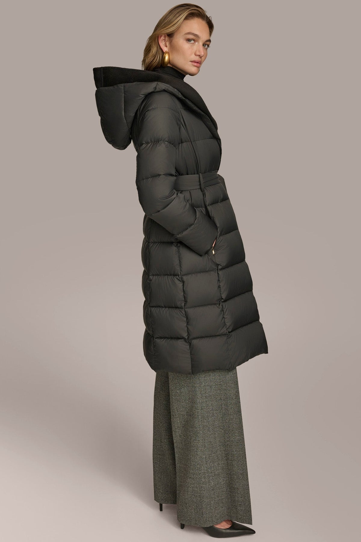 Donna Karan TIE WAIST PUFFER