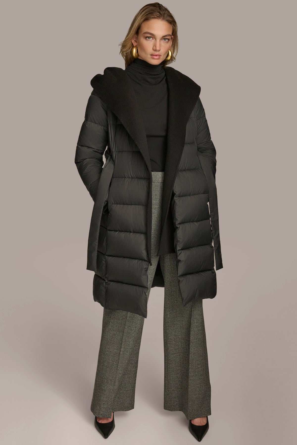 Donna Karan TIE WAIST PUFFER