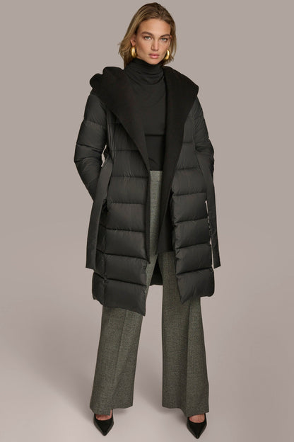 Donna Karan TIE WAIST PUFFER