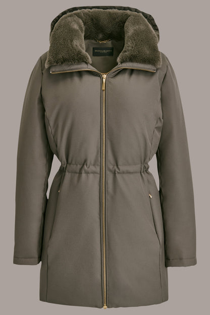 Donna Karan FAUX FUR LINED PUFFER