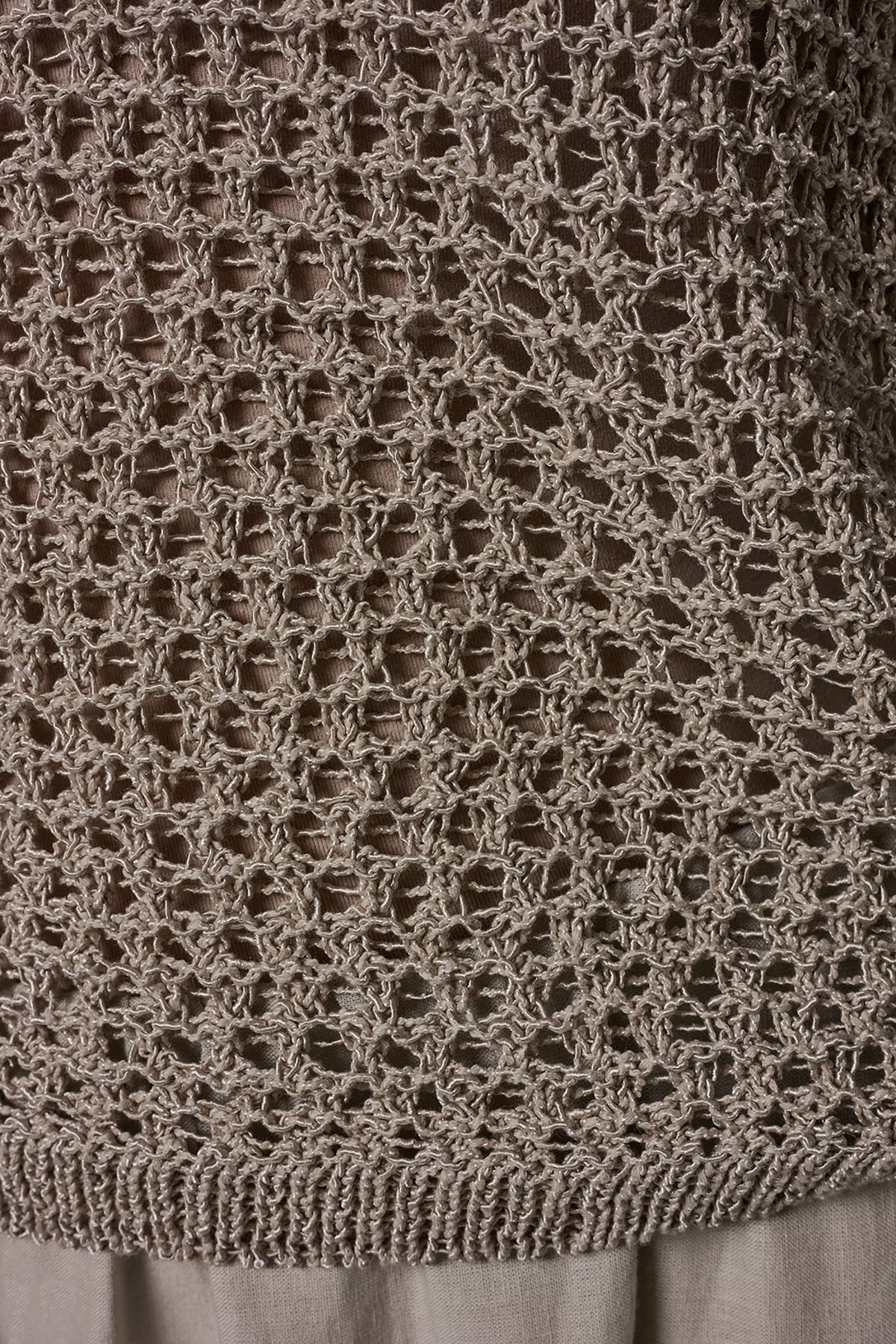 Donna Karan SHORT SLEEVE OPEN STITCH SWEATER