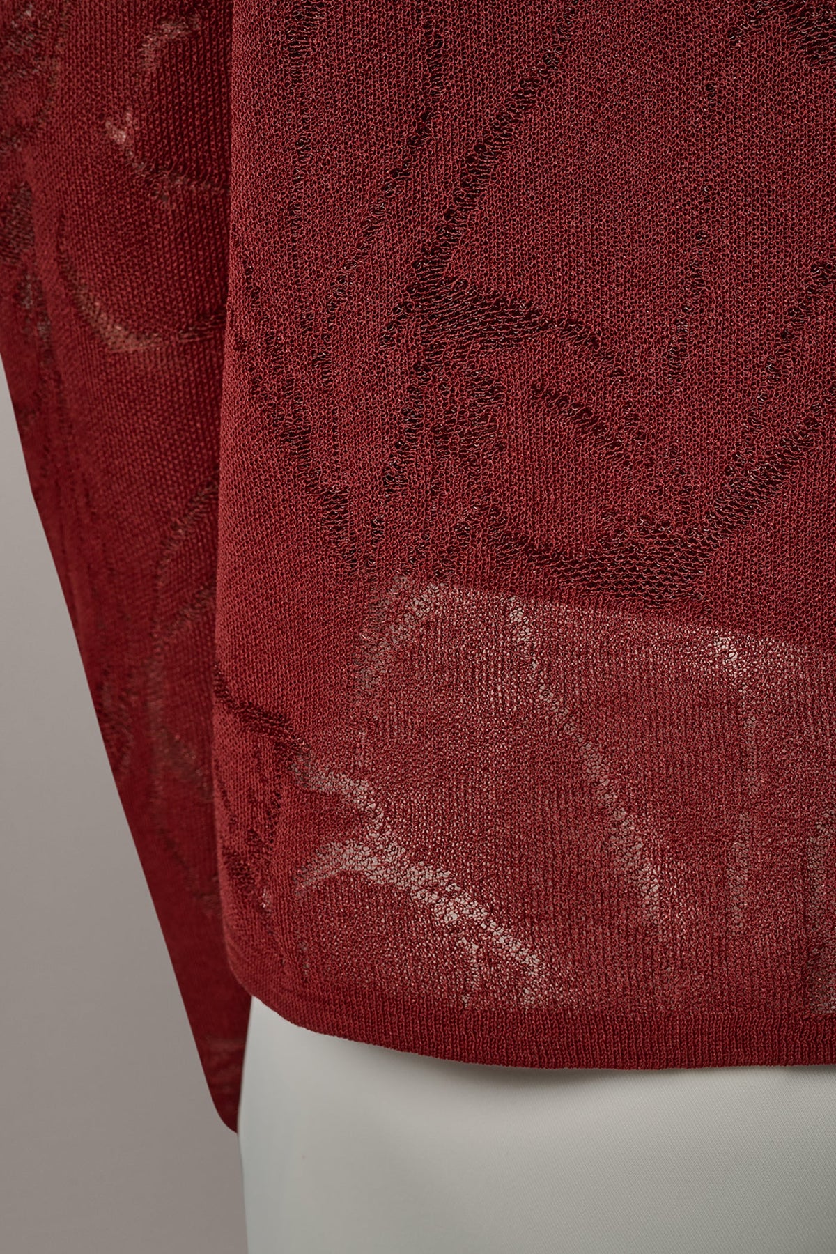 Donna Karan FLORAL SHEER CARDIGAN