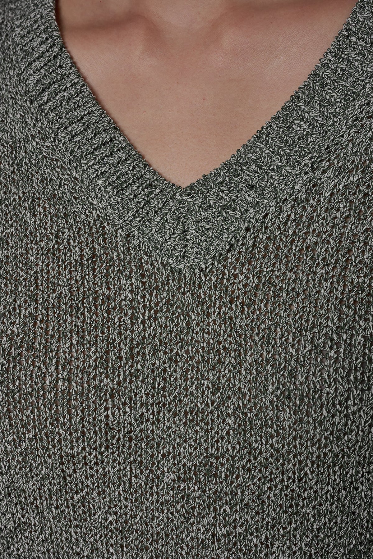 Donna Karan SHORT SLEEVE MÉLANGE EASY SWEATER
