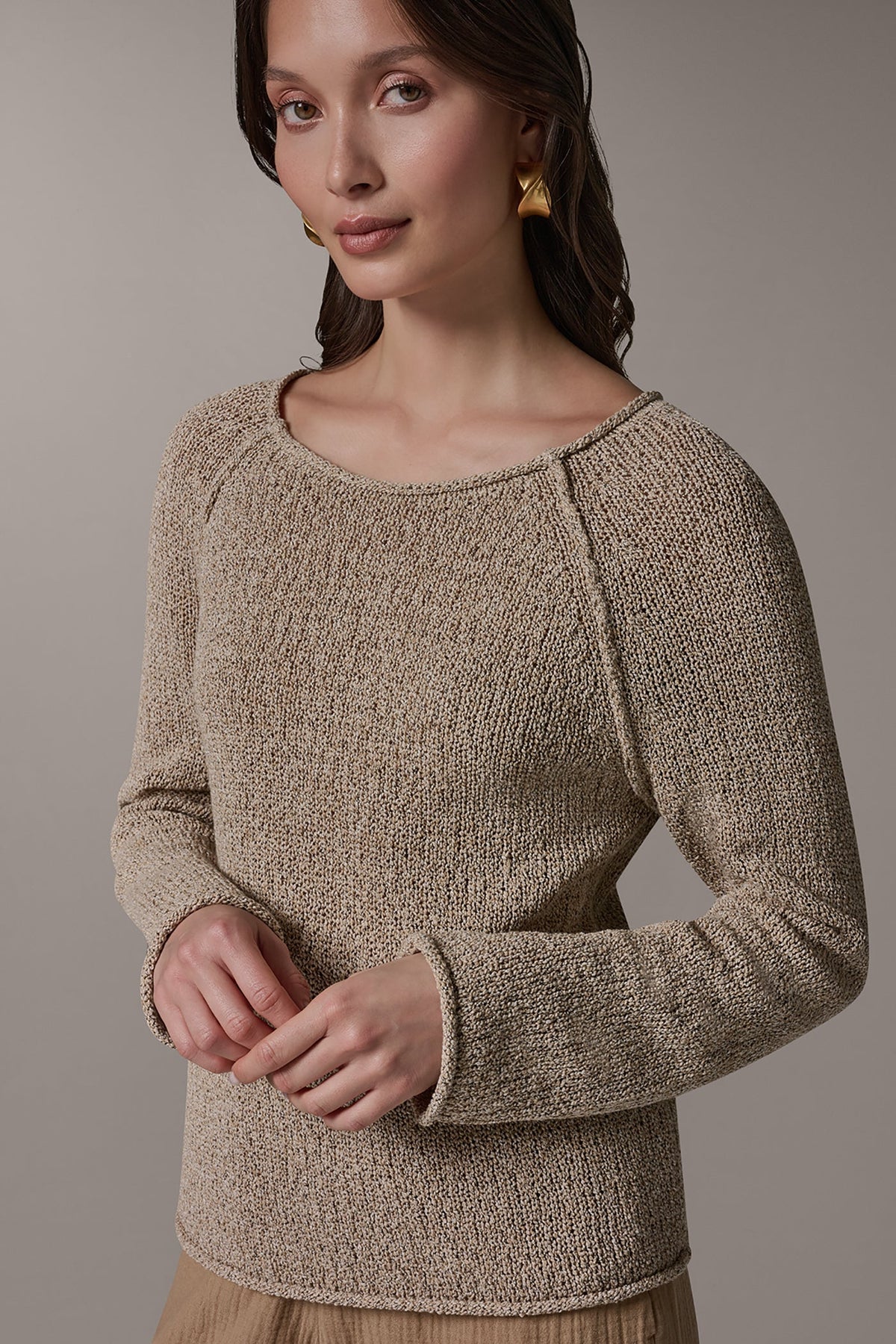 Donna Karan LONG SLEEVE EASY SWEATER
