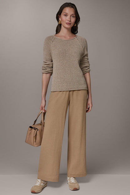 Donna Karan LONG SLEEVE EASY SWEATER