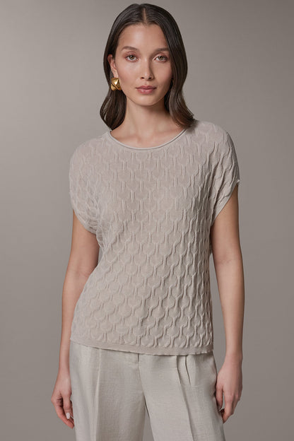 Donna Karan CAP SLEEVE SWEATER