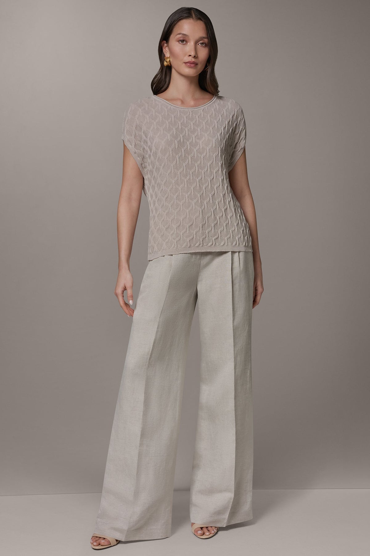 Donna Karan CAP SLEEVE SWEATER