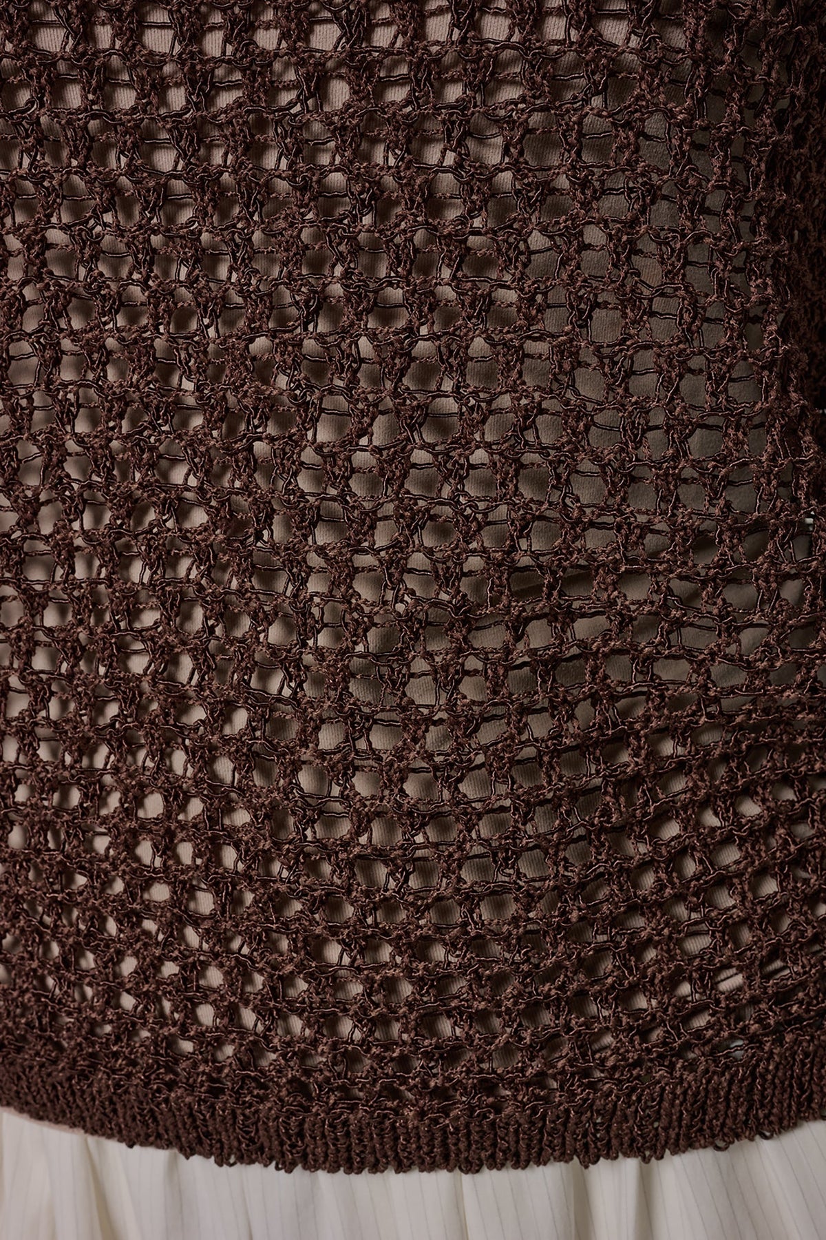 Donna Karan SHORT SLEEVE OPEN STITCH SWEATER