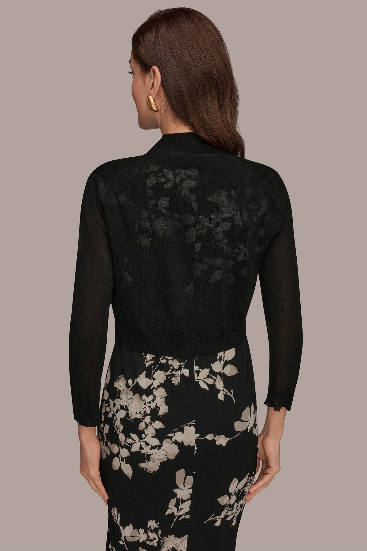Donna Karan OPEN-FRONT SHRUG