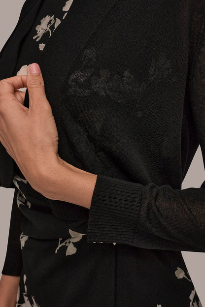 Donna Karan OPEN-FRONT SHRUG