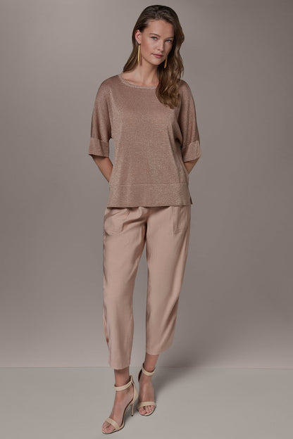 Donna Karan METALLIC WIDE CUFF SWEATER