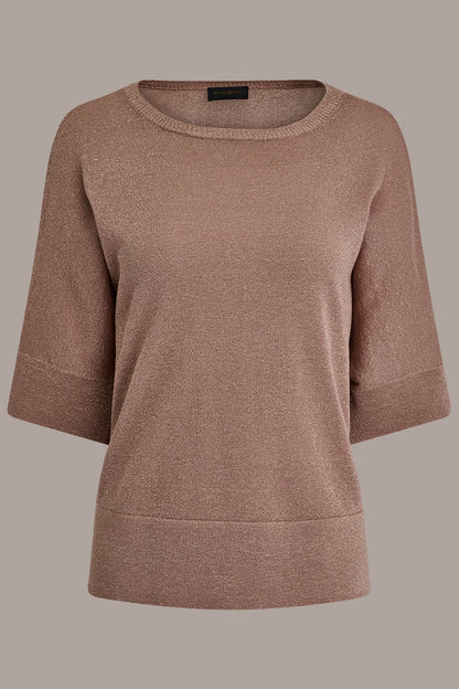 Donna Karan METALLIC WIDE CUFF SWEATER