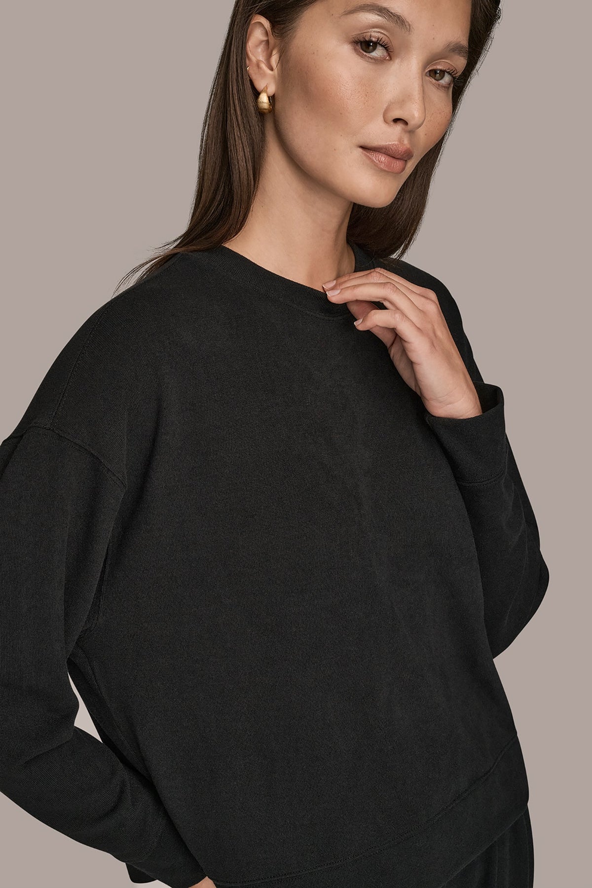 Donna Karan LONG SLEEVE SWEATSHIRT