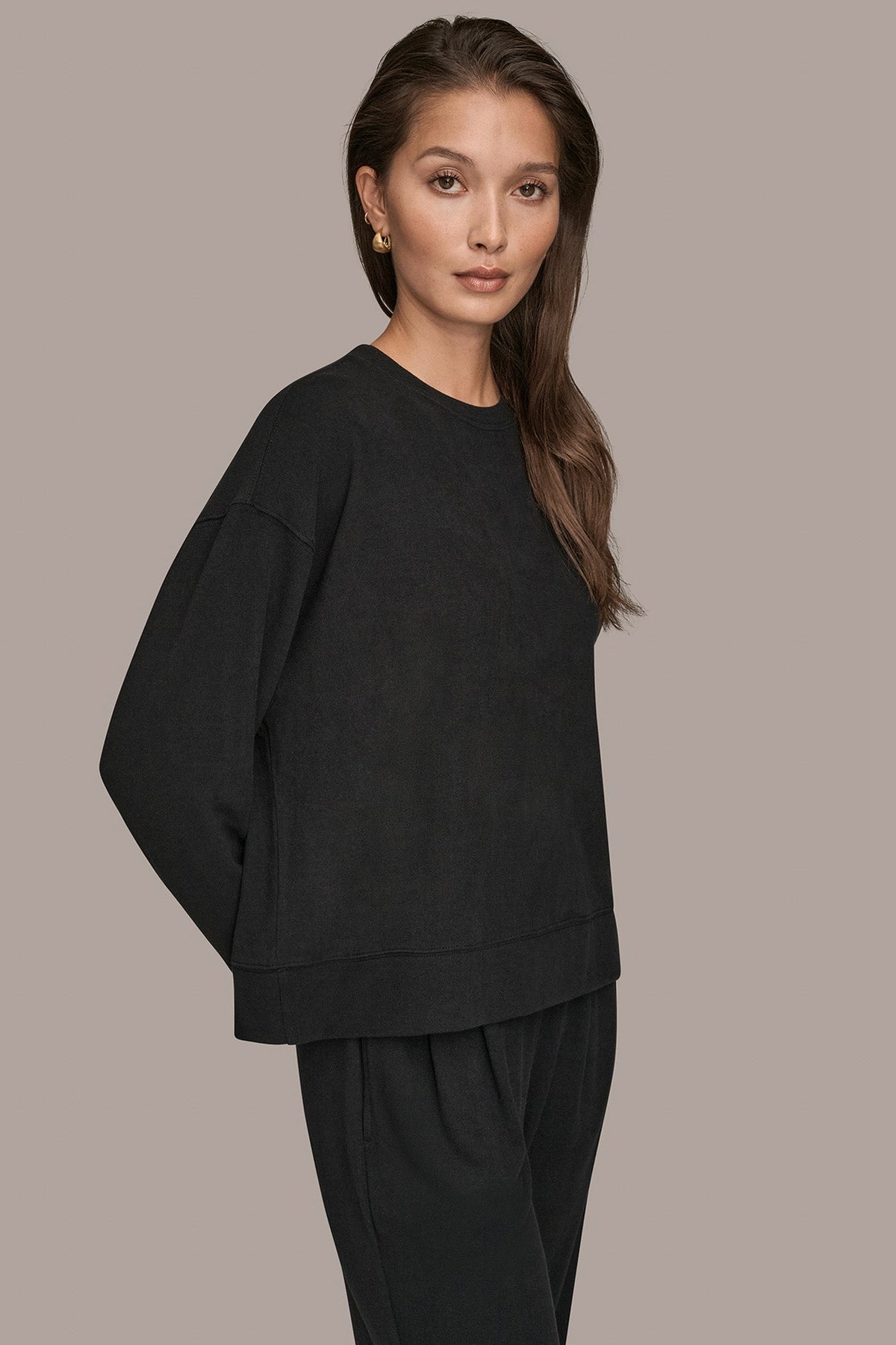 Donna Karan LONG SLEEVE SWEATSHIRT