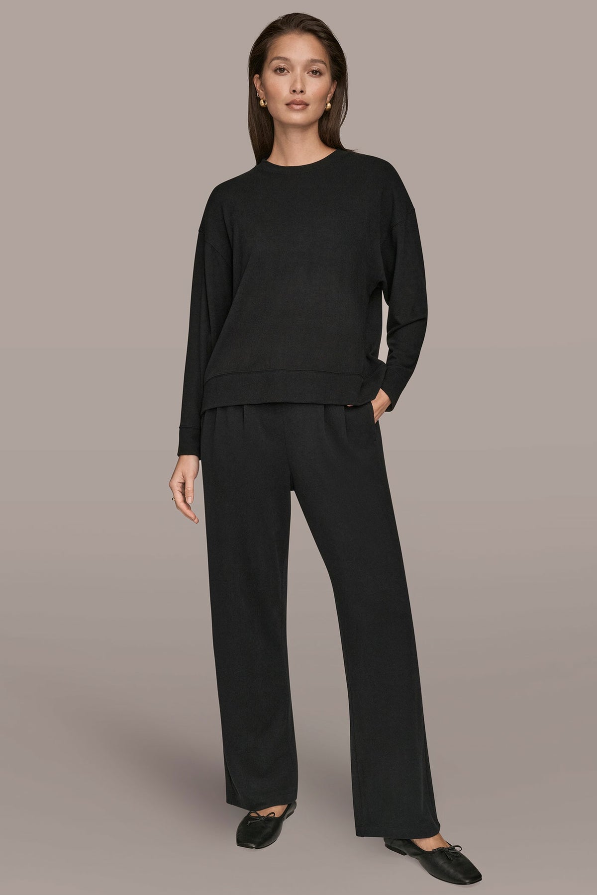 Donna Karan LONG SLEEVE SWEATSHIRT