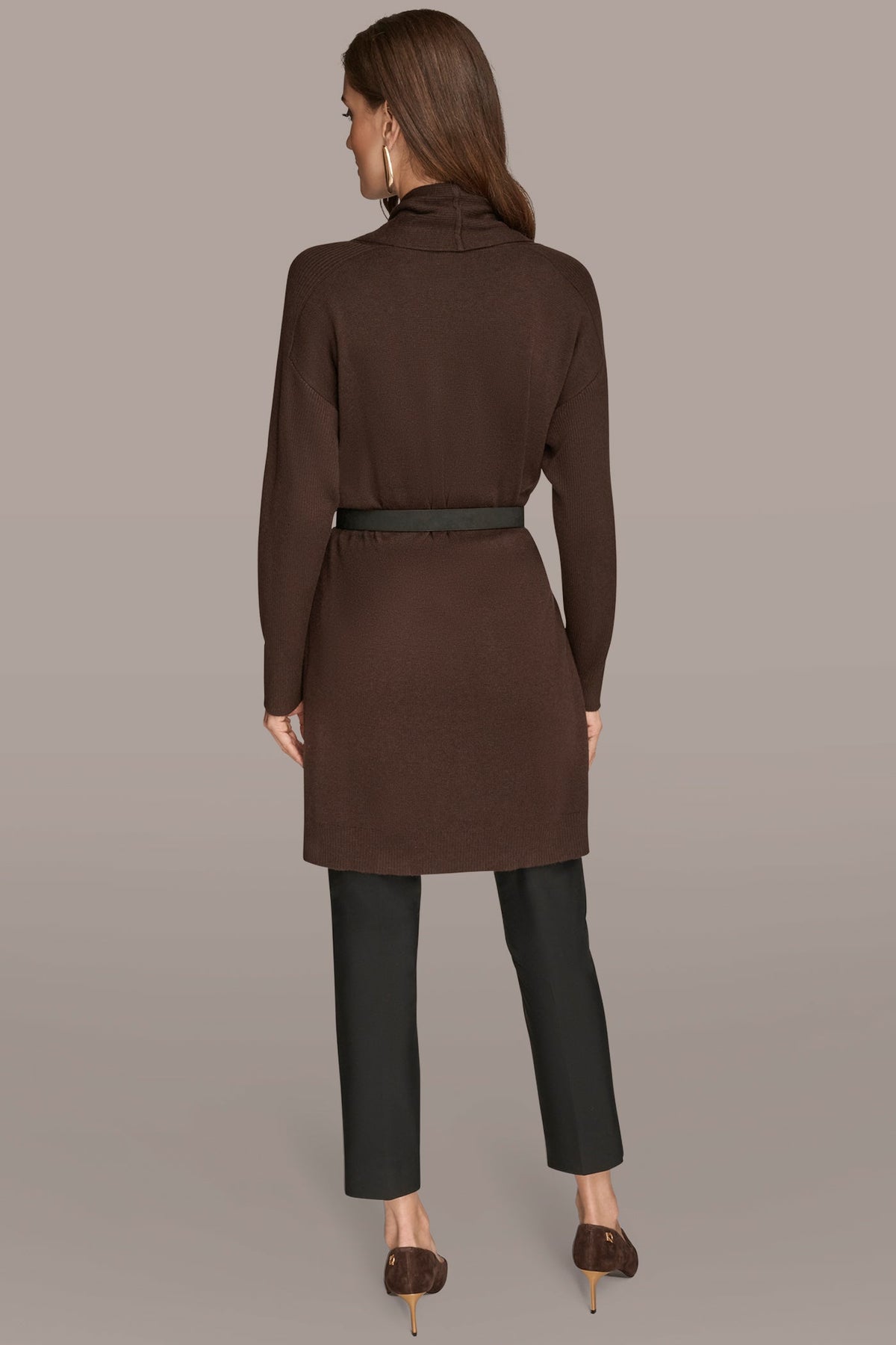 Donna Karan V-NECK LONG CARDIGAN
