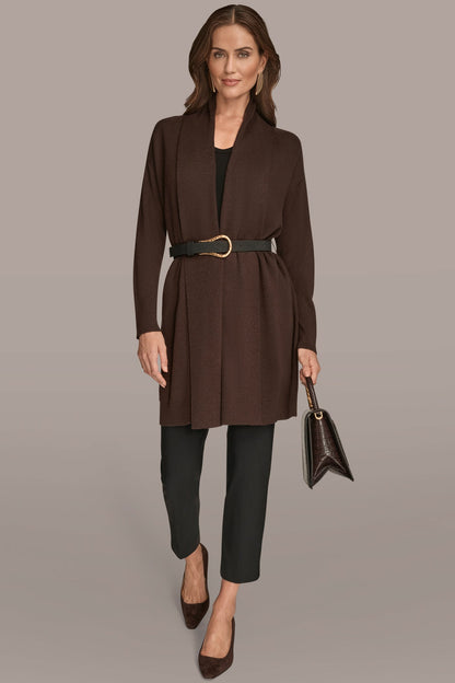Donna Karan V-NECK LONG CARDIGAN