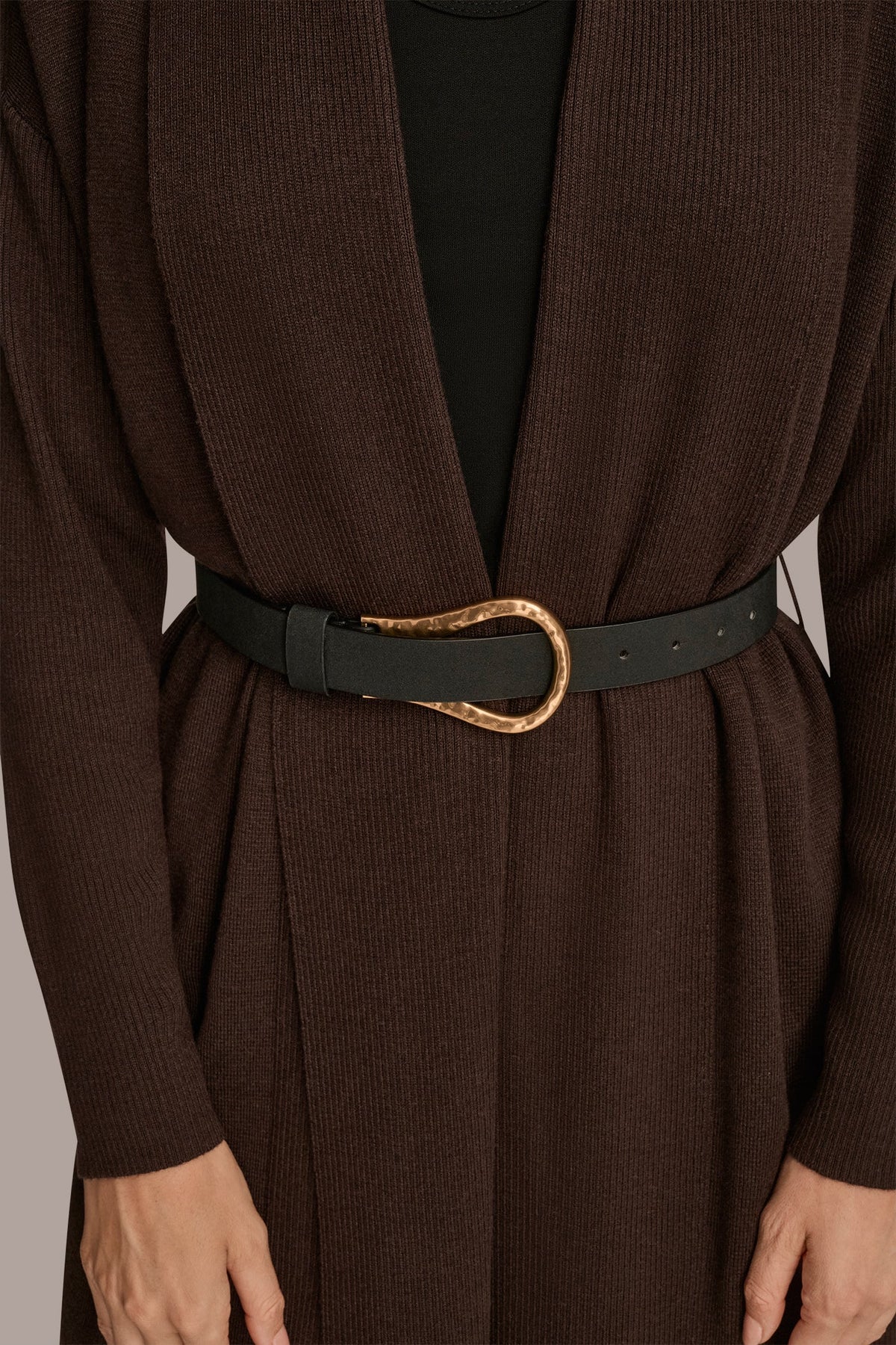 Donna Karan V-NECK LONG CARDIGAN