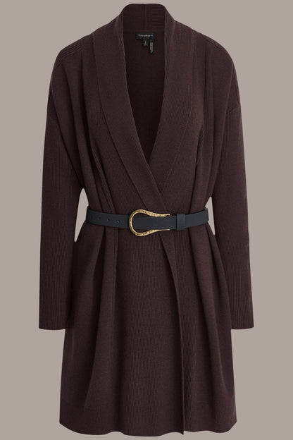 Donna Karan V-NECK LONG CARDIGAN