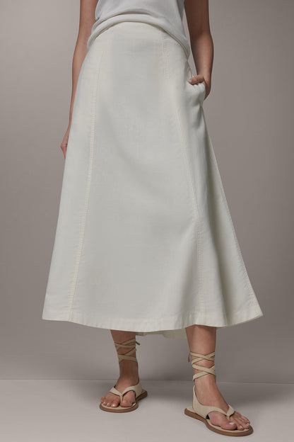 Donna Karan MIDI A-LINE PANEL SKIRT