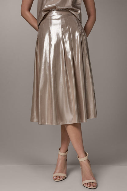 Donna Karan METALLIC MIDI A-LINE SKIRT