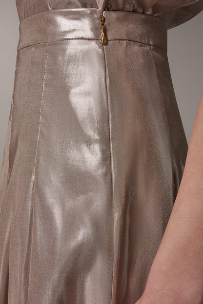 Donna Karan METALLIC MIDI A-LINE SKIRT