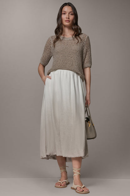 Donna Karan DIP DYE MIDI BUBBLE SKIRT