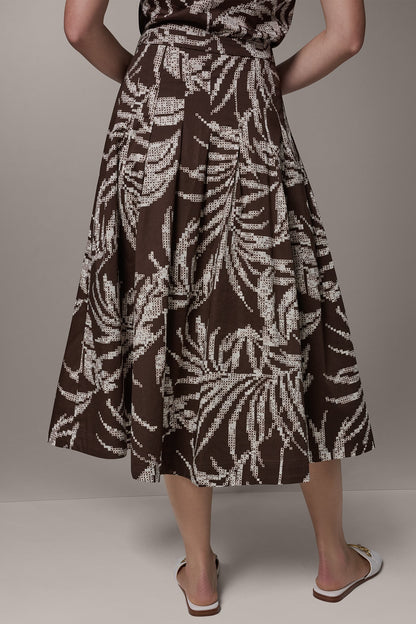 Donna Karan PRINT MIDI A-LINE SKIRT