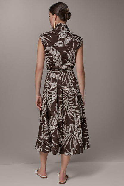 Donna Karan PRINT MIDI A-LINE SKIRT