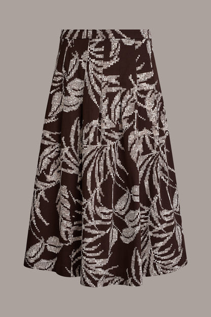 Donna Karan PRINT MIDI A-LINE SKIRT