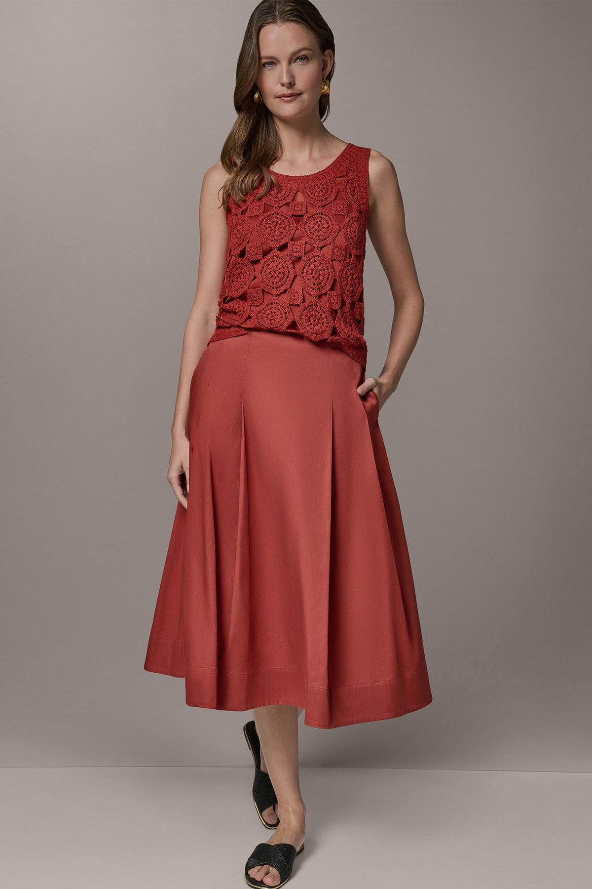 Donna Karan MIDI A-LINE SKIRT