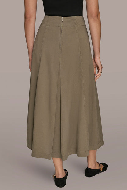 Donna Karan BRUSHED MIDI PANEL TRUMPET SKIRT