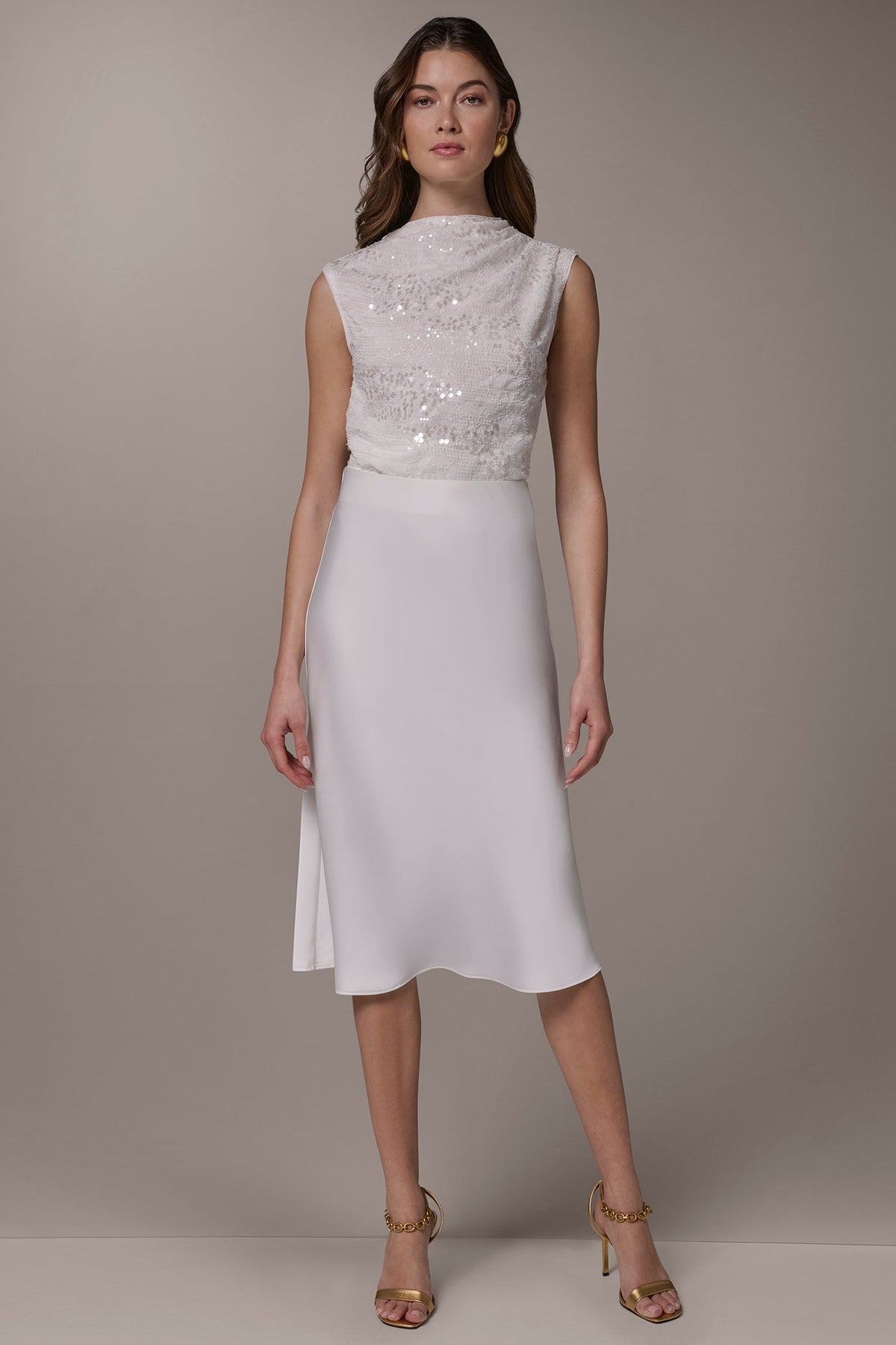 Donna Karan SATIN BIAS SKIRT