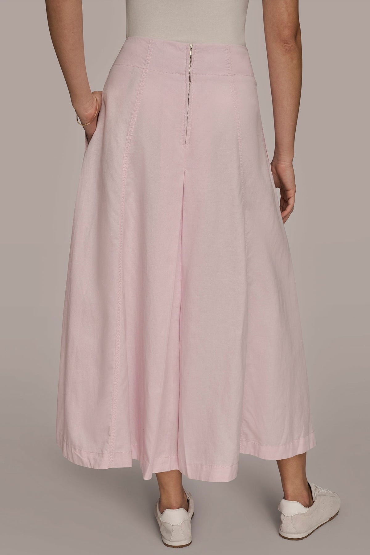 Donna Karan BRUSHED MIDI PANEL TRUMPET SKIRT