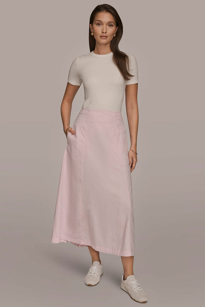 Donna Karan BRUSHED MIDI PANEL TRUMPET SKIRT