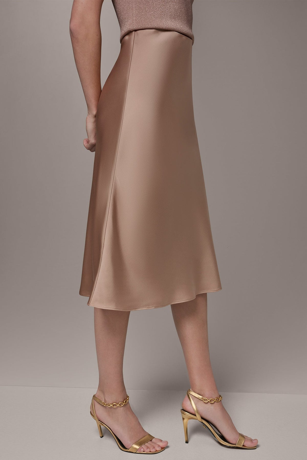 Donna Karan SATIN BIAS MIDI SKIRT