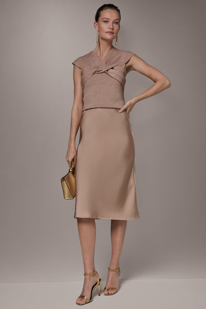 Donna Karan SATIN BIAS MIDI SKIRT