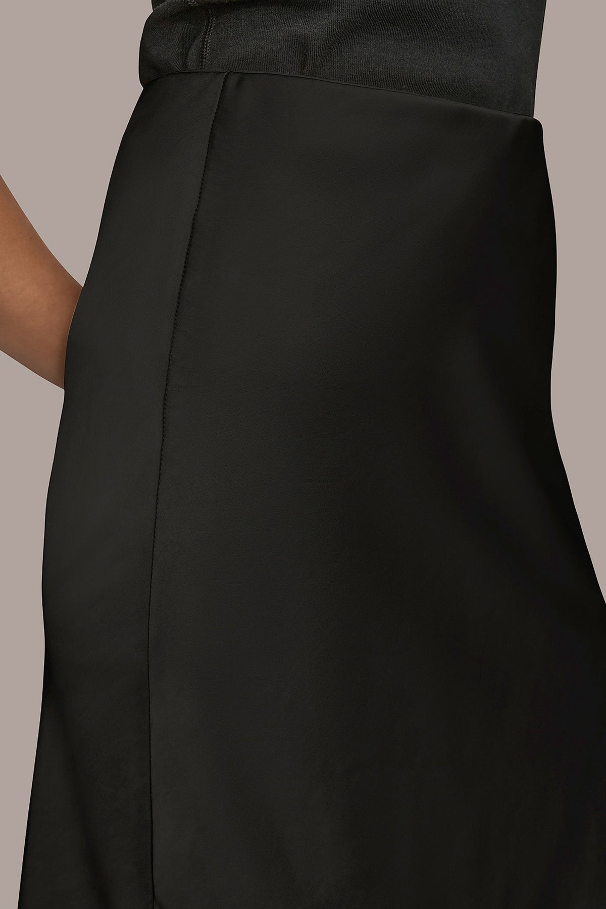 Donna Karan SATIN MIDI A-LINE SKIRT
