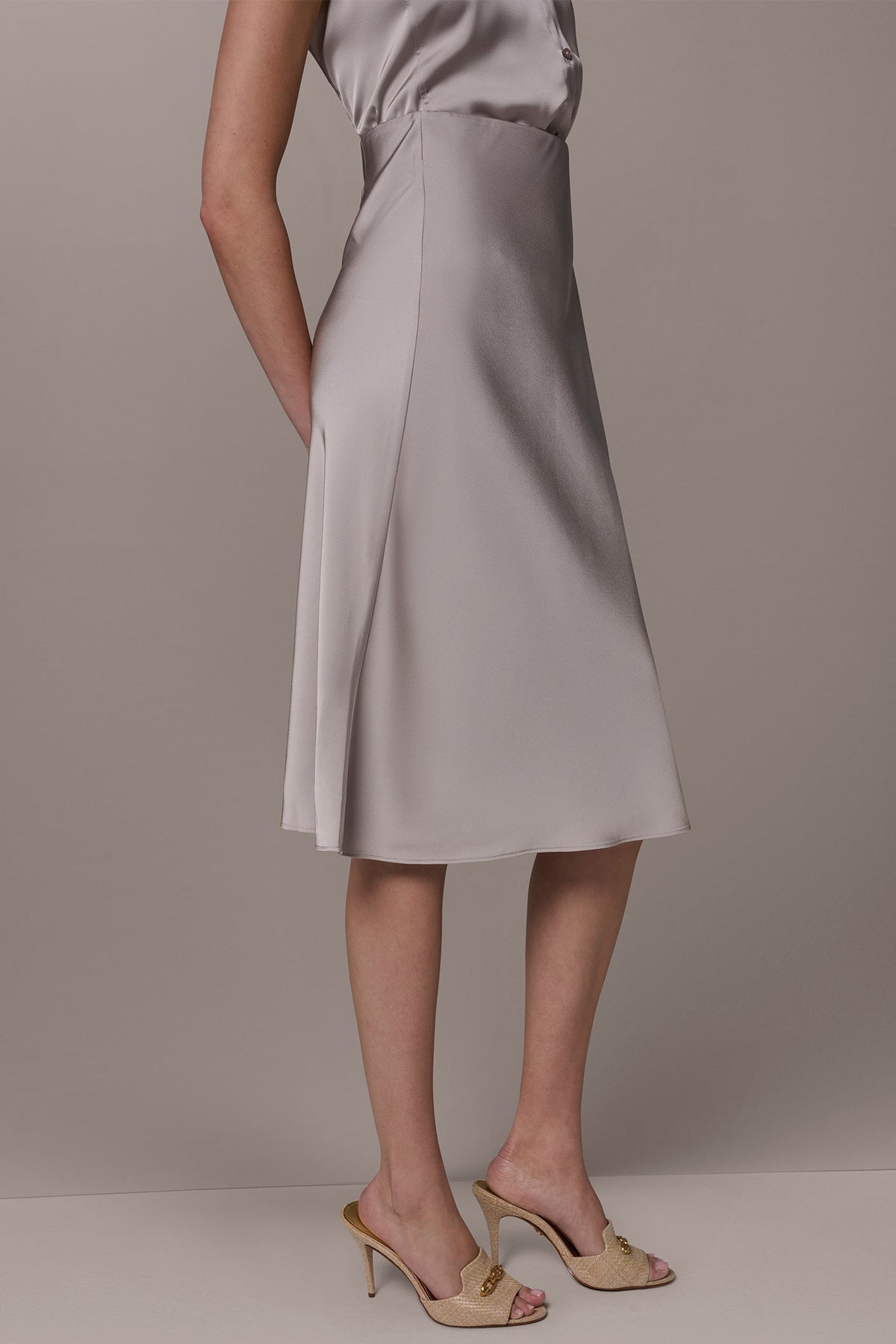 Donna Karan SATIN BIAS SKIRT