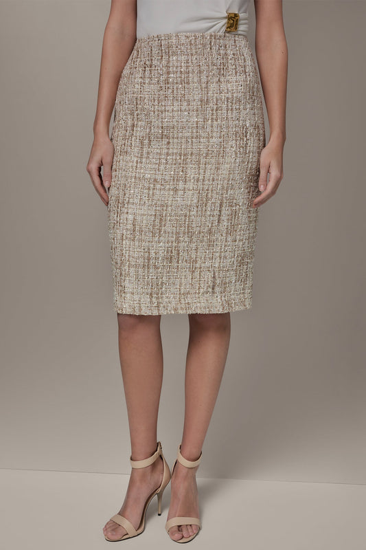 Donna Karan SEQUIN TWEED MIDI SUIT PENCIL SKIRT