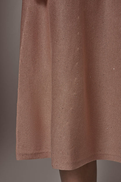 Donna Karan SEQUIN MIDI A-LINE SWEATER SKIRT