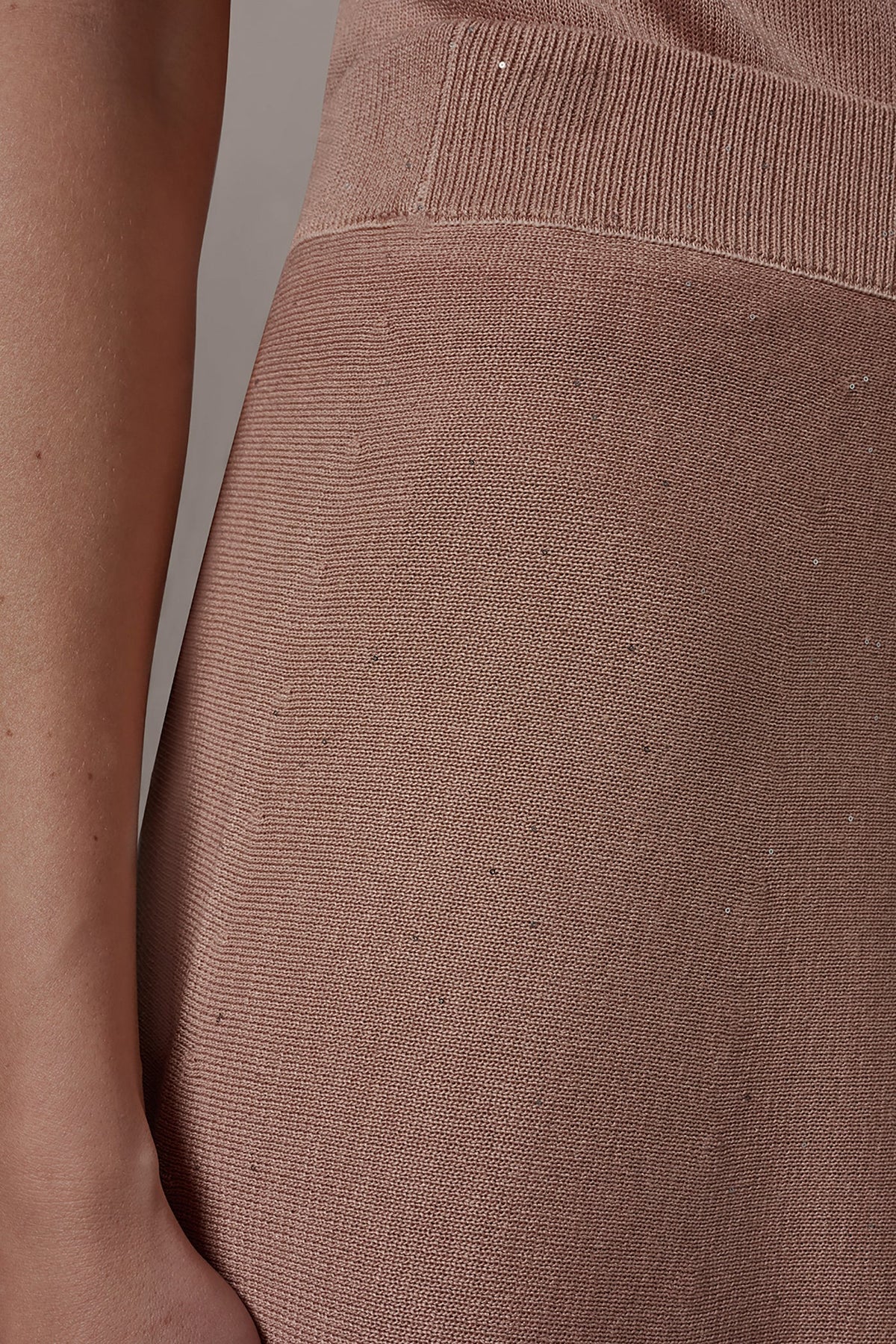 Donna Karan SEQUIN MIDI A-LINE SWEATER SKIRT