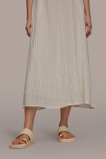 Donna Karan TWIST-BACK MIDI HALTER DRESS
