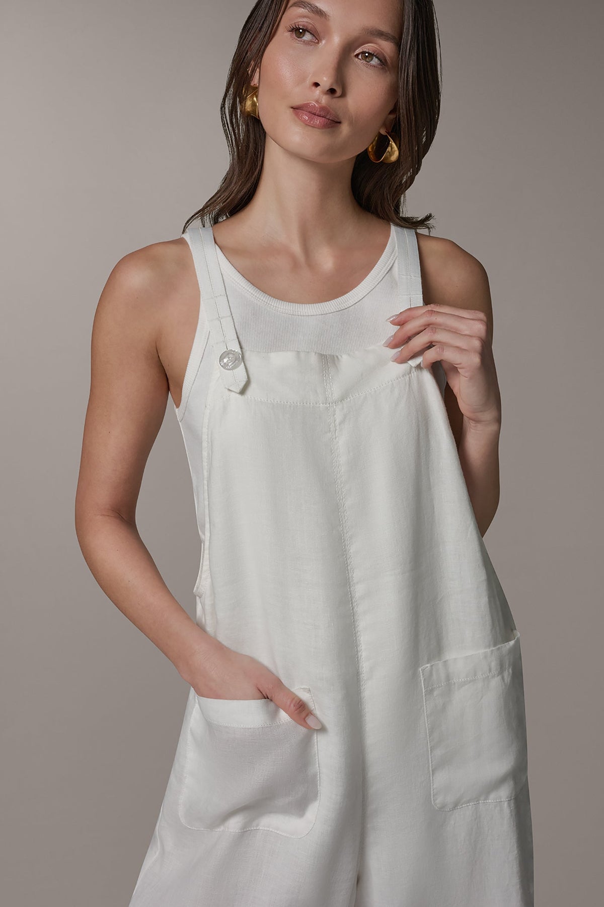 Donna Karan SLEEVELESS CROPPED JUMPER