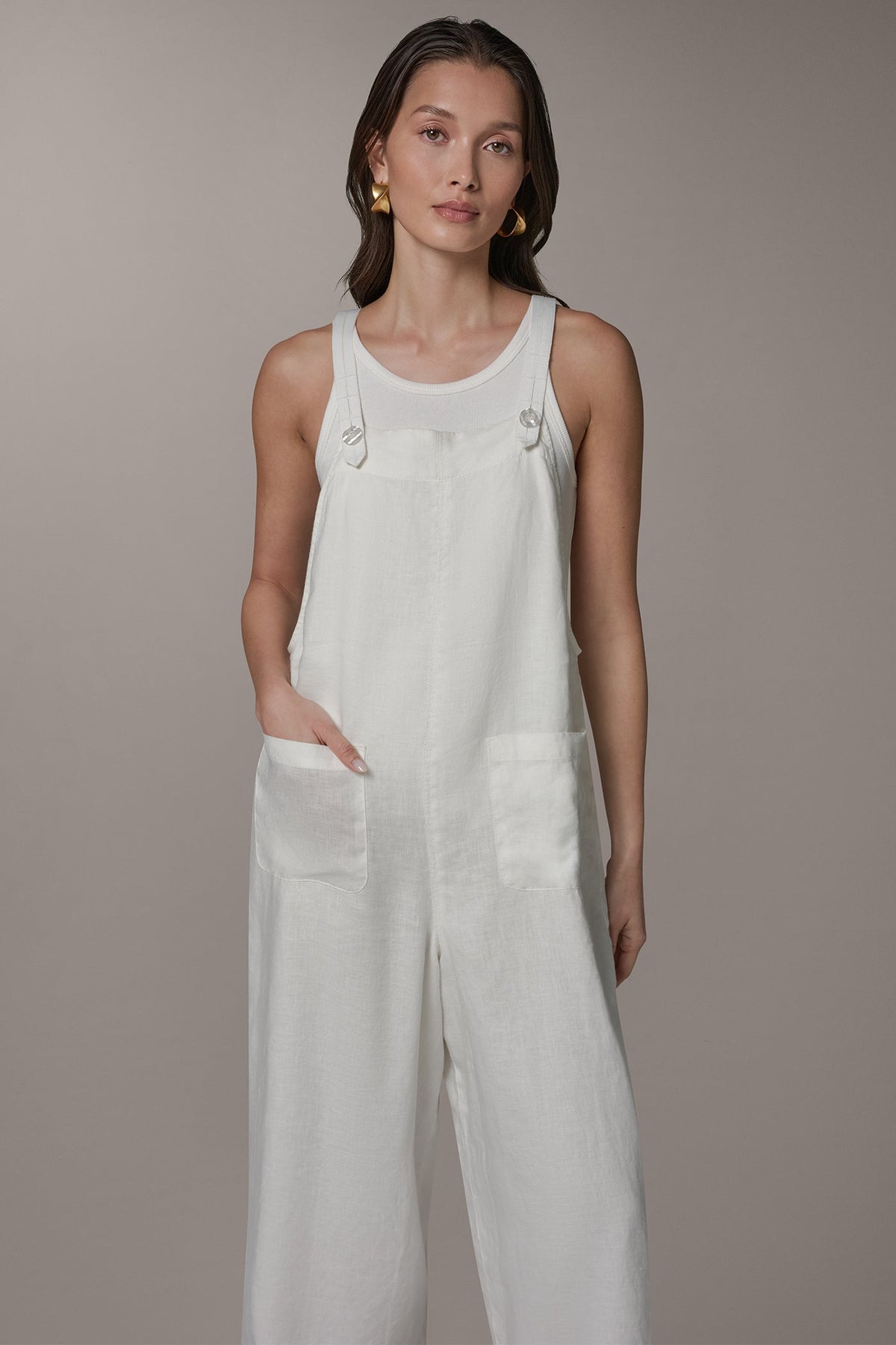 Donna Karan SLEEVELESS CROPPED JUMPER