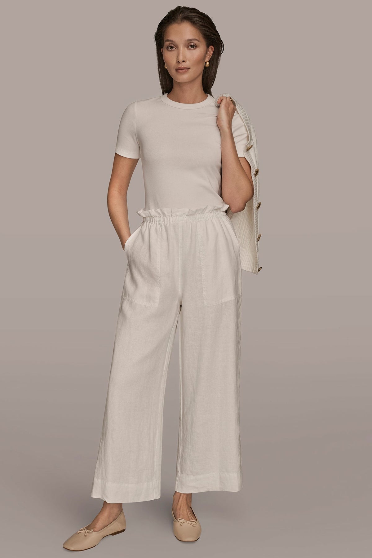 Donna Karan HIGH-RISE PAPERBAG PANT