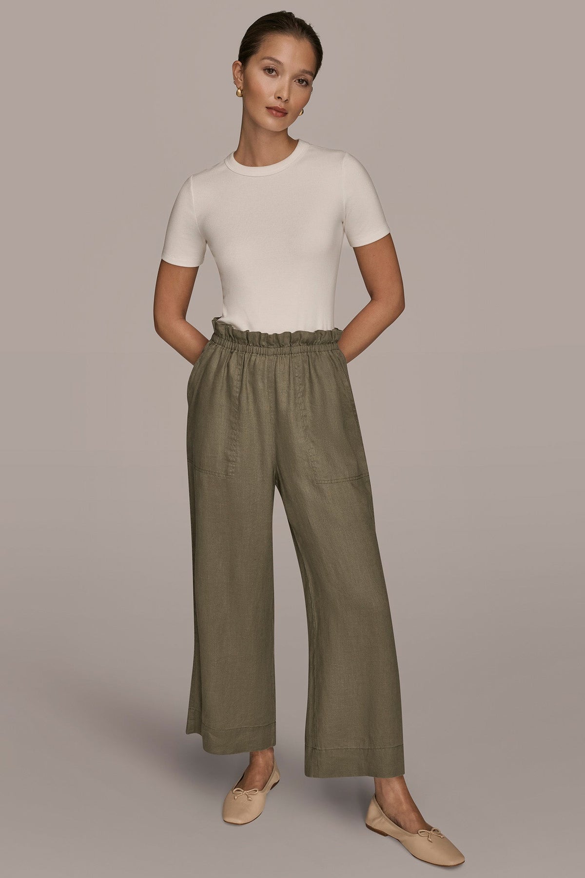 Donna Karan HIGH-RISE PAPERBAG PANT