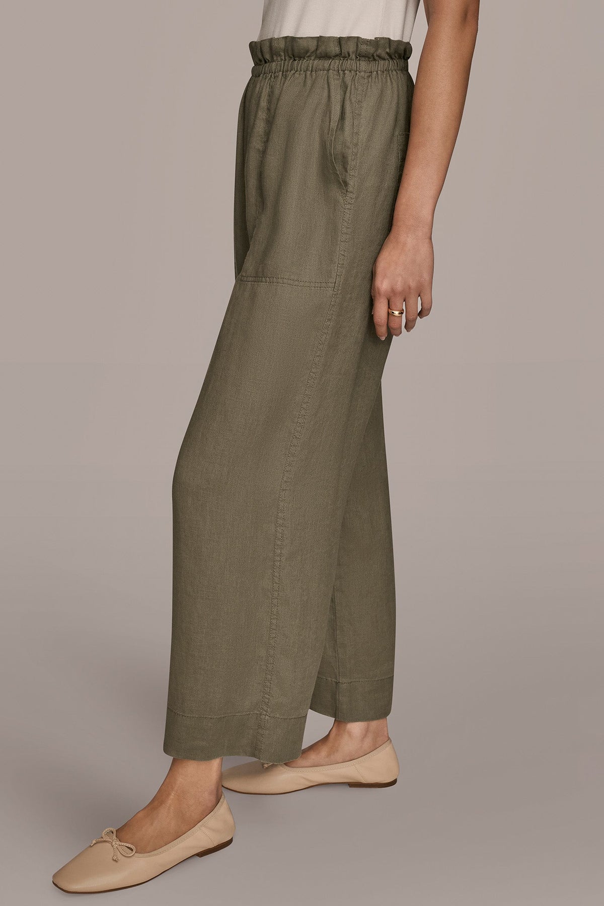 Donna Karan HIGH-RISE PAPERBAG PANT
