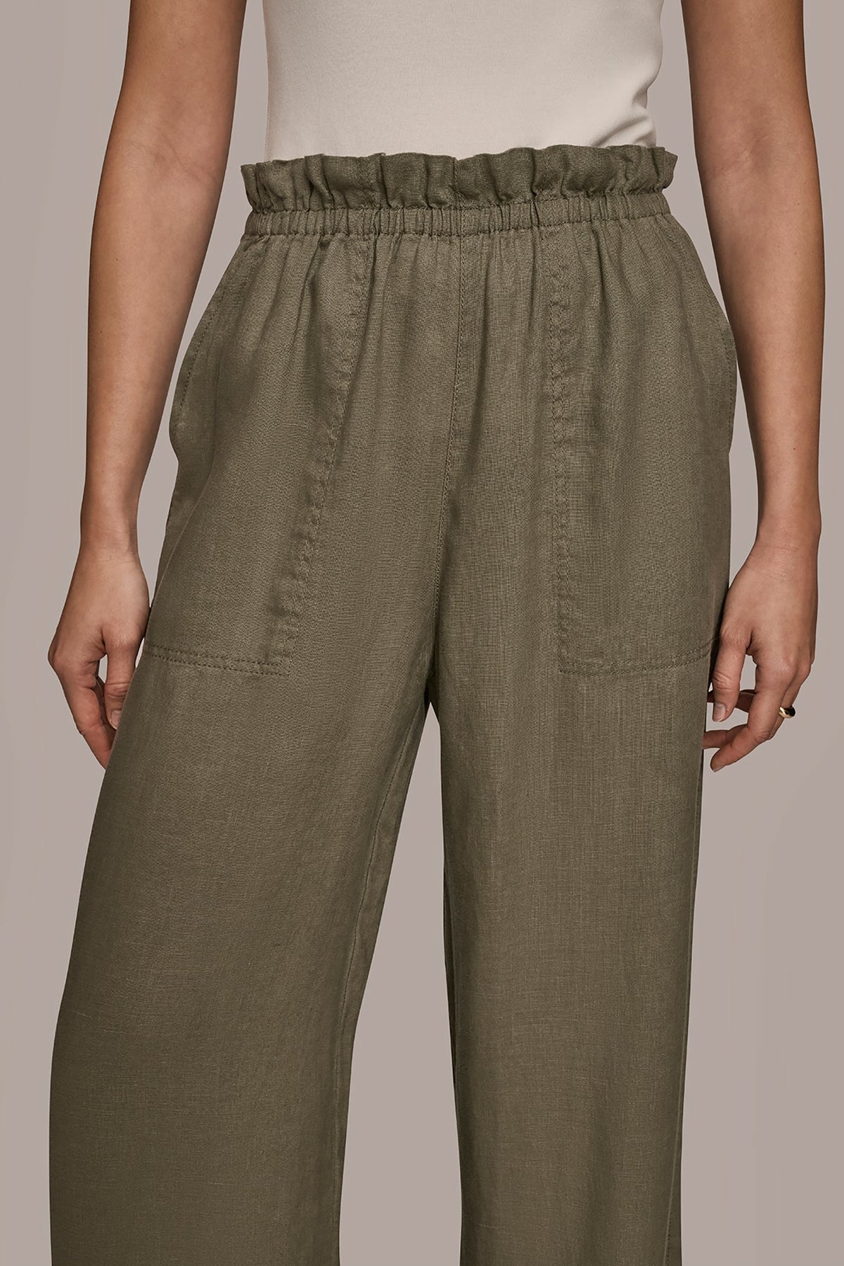 Donna Karan HIGH-RISE PAPERBAG PANT