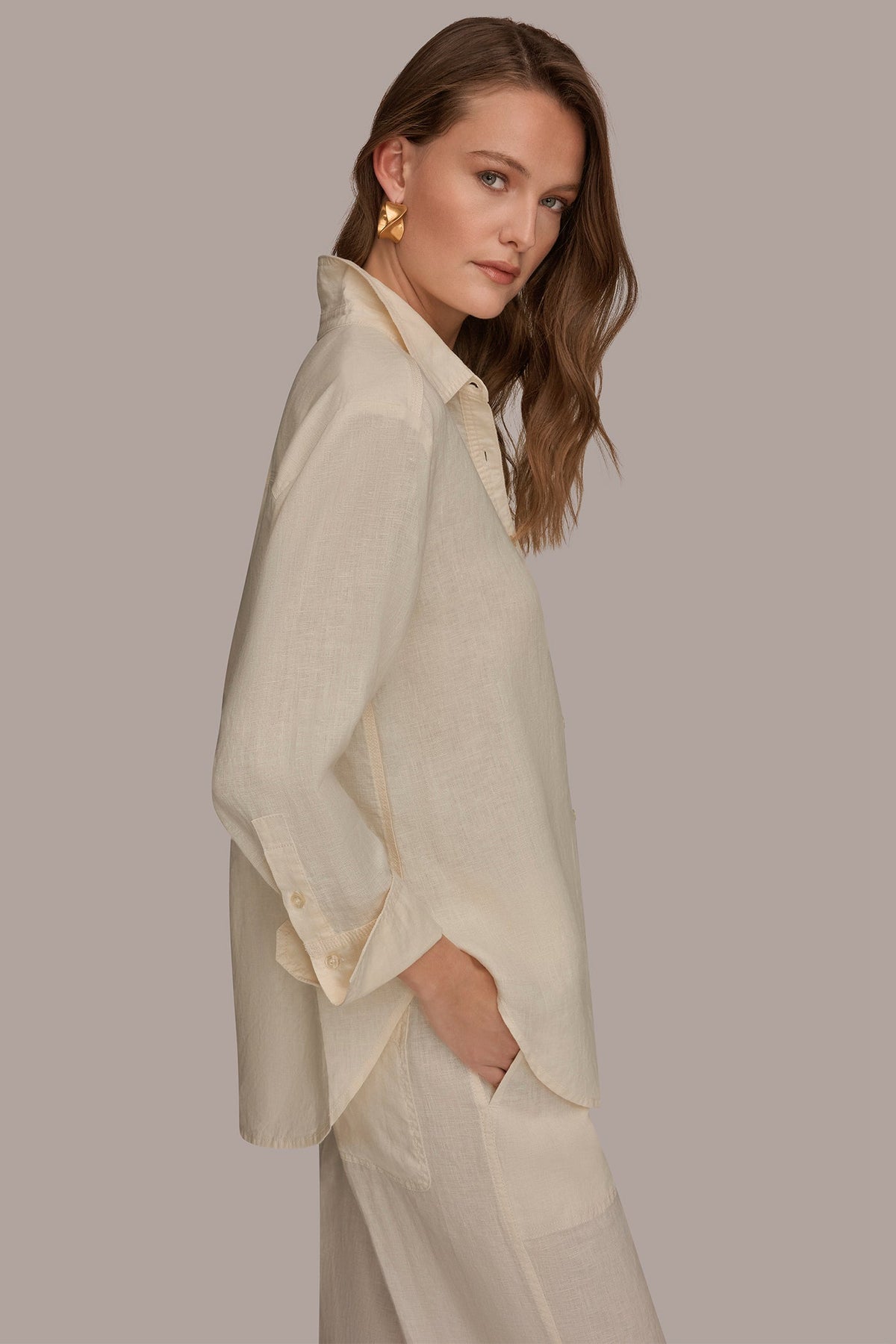 Donna Karan LONG SLEEVE SHIRT
